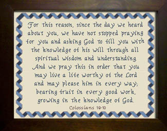 Growing in the Knowledge of God - Colossians 1:9-10